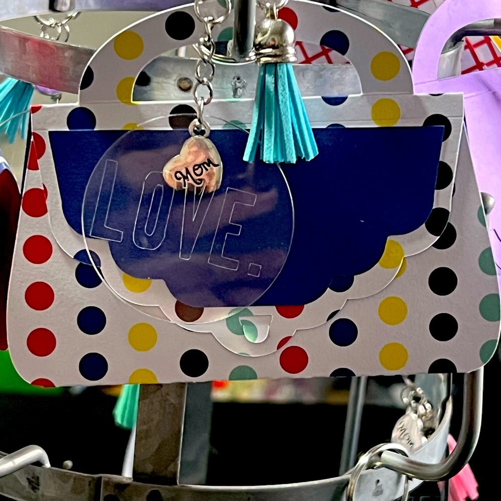 Mother’s Day keychain with small purse gift bag.